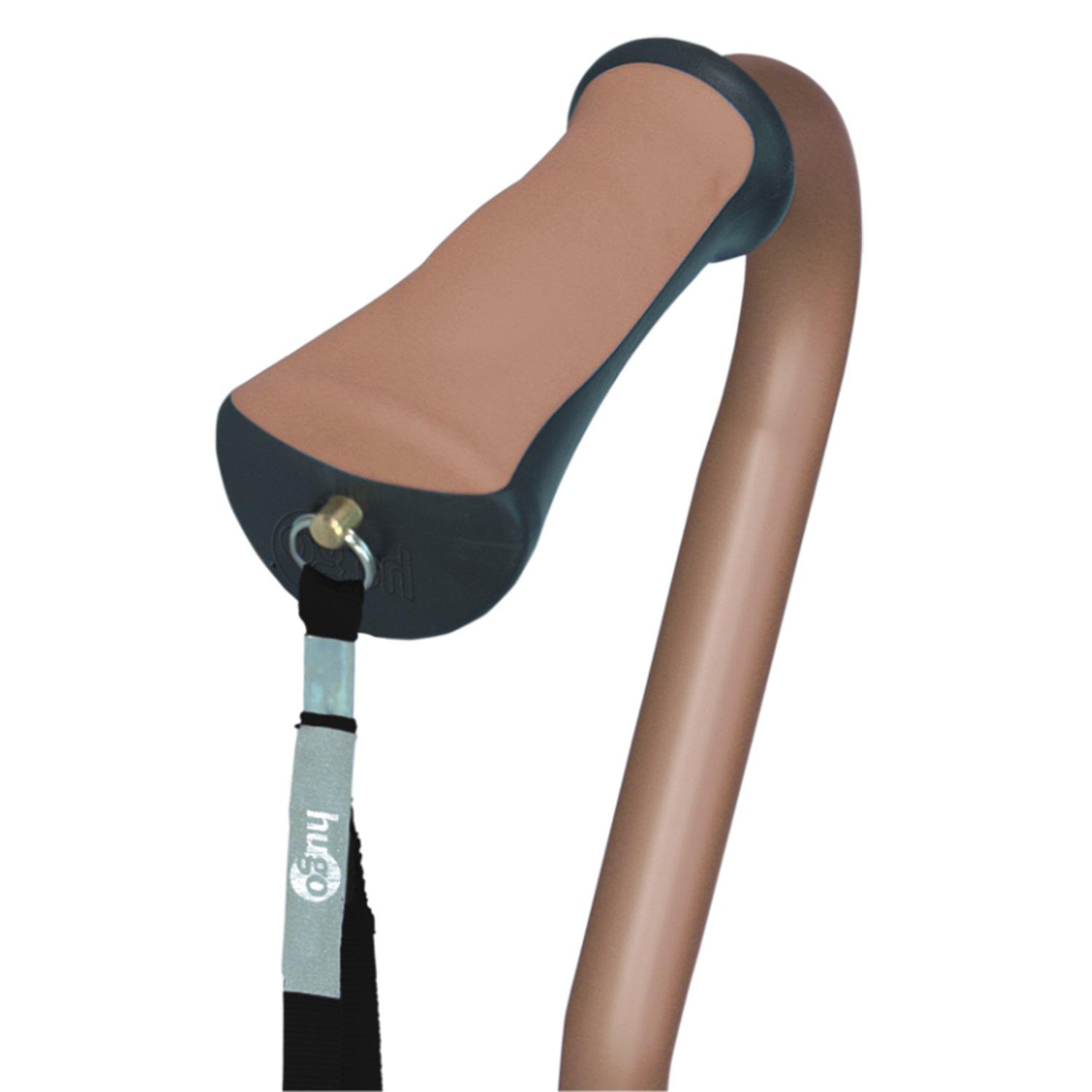 Hugo Mobility Adjustable Quad Cane for Right or Left Hand Use, Cocoa, Small Base eBay