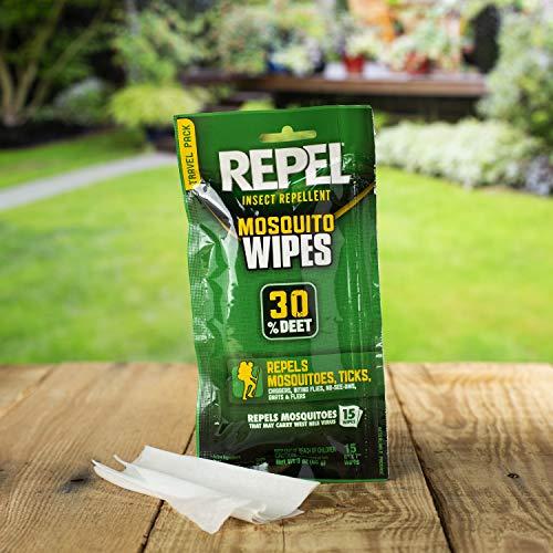 Repel Insect Repellent Mosquito Wipes 30 DEET, 15Count eBay